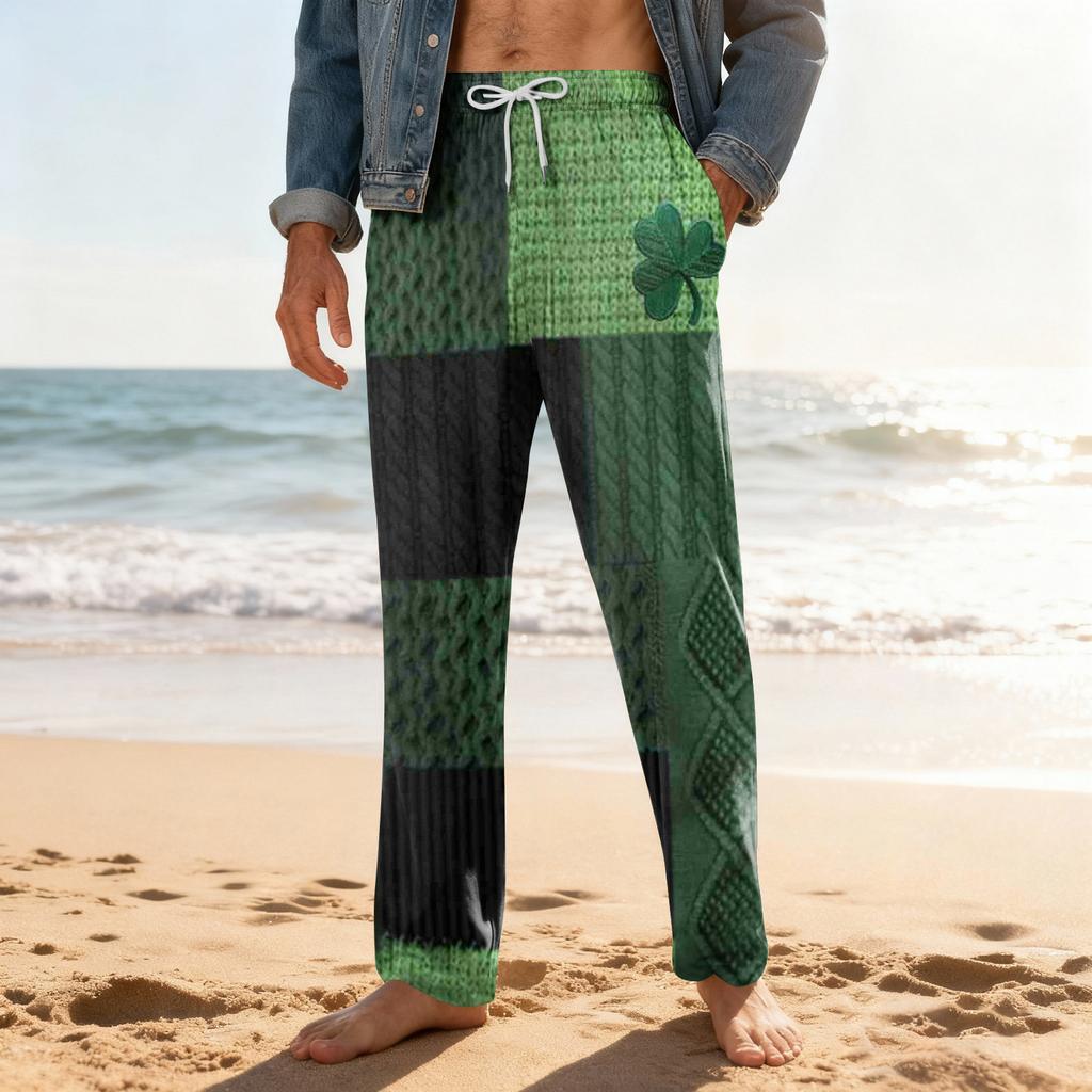 Men's Home Soft Pajama Pants Drawstring With Pockets Casual Sports Pants