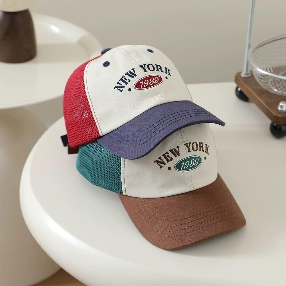 Embroidered Letter Kids Sun Hat Breathable Mesh Duck Tongue Cap New Baby Baseball Cap Boy Girl