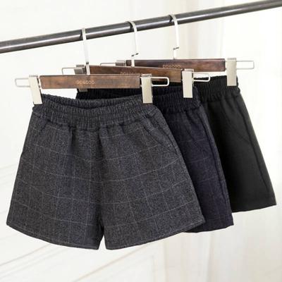 Vlněné šortky Dámské Klasické Vintage Divoké šortky Dámské Elegantní šortky s vysokým pasem a širokými nohavicemi Ležérní
