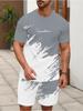 New Summer Casual Men's T-Shirt and Shorts Sets Sports Men's Tops and Shorts Streetwear Loose Men Summer Clothes