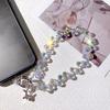 Faux Crystal Phone Strap Sparkling Phone Wrist Strap Bling Charm Lanyard with Card Slot Fashion Accessory Gift for Girls Best