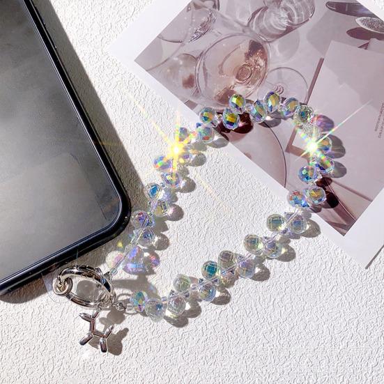 Faux Crystal Phone Strap Sparkling Phone Wrist Strap Bling Charm Lanyard with Card Slot Fashion Accessory Gift for Girls Best