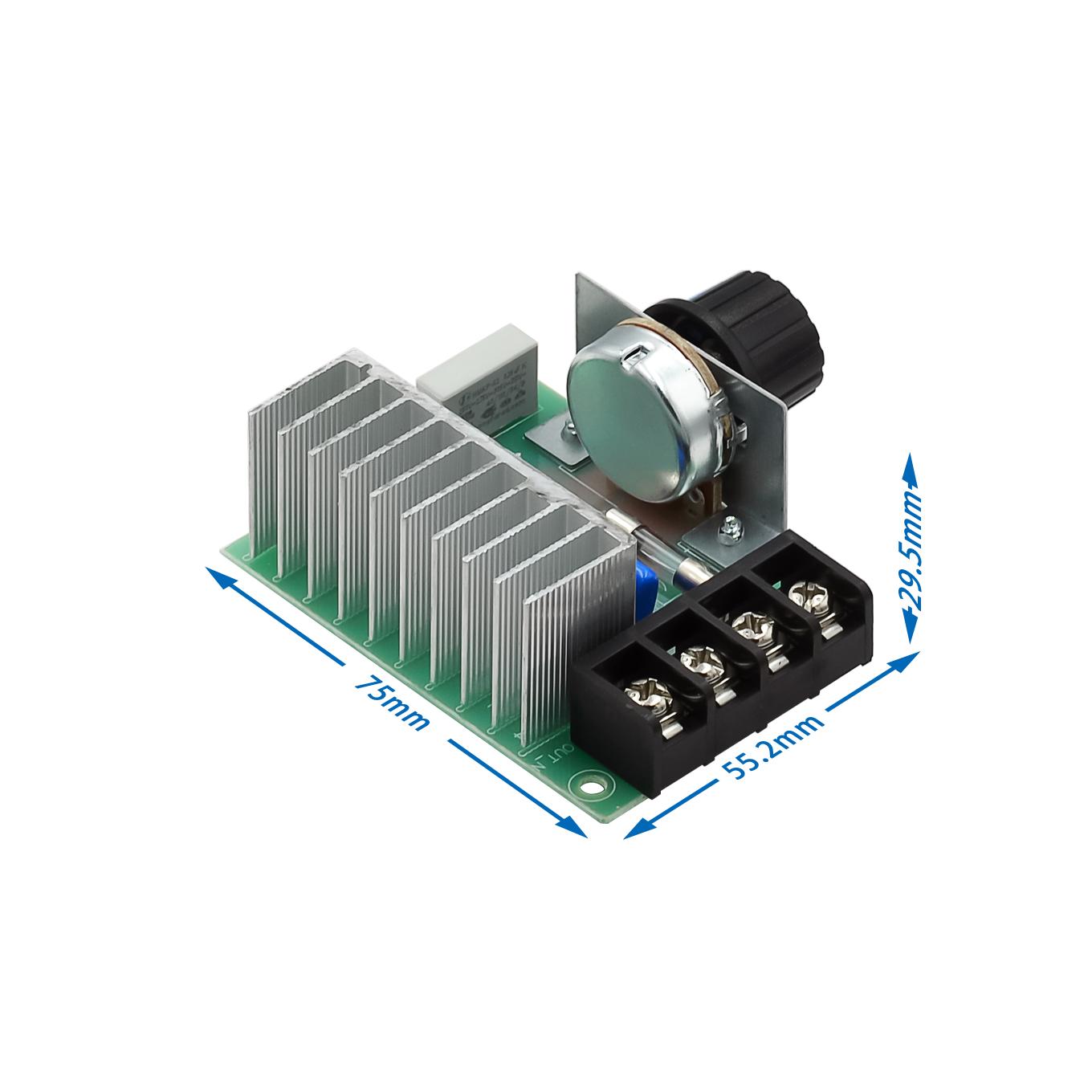 

4000 Вт високовольтний електронний регулятор напруги з кремнієвим керуванням, регулювання швидкості затемнення, температура з запобіжним корпусом