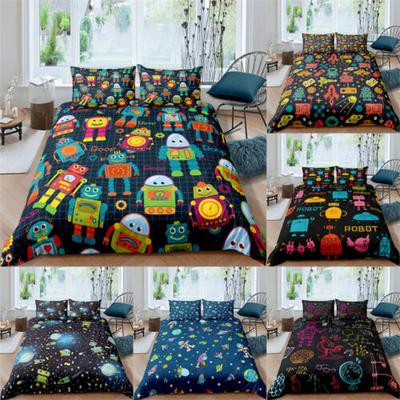 3D Roboter Doona Steppdecke Bettbezug Kissenbezug Set Einzel Doppel Queen King Bettwäsche