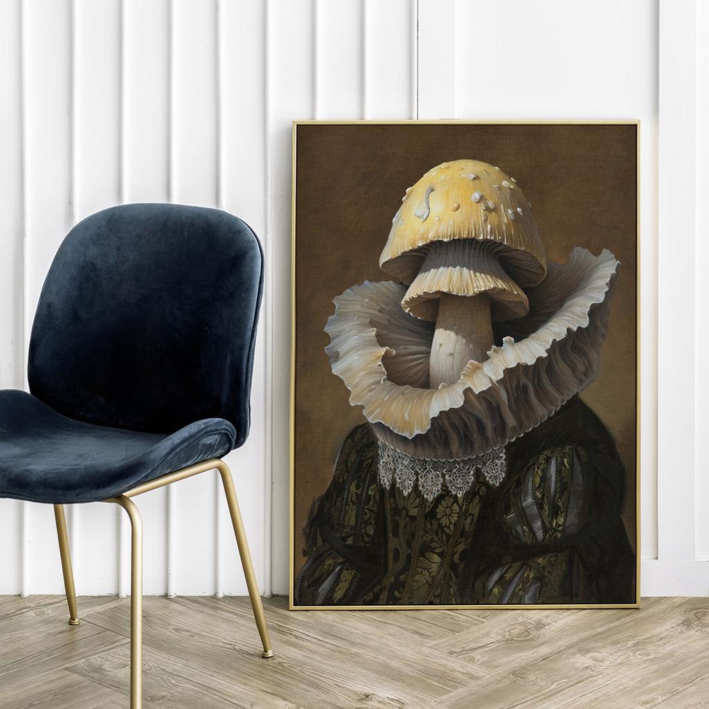 Plakat portret grzyb