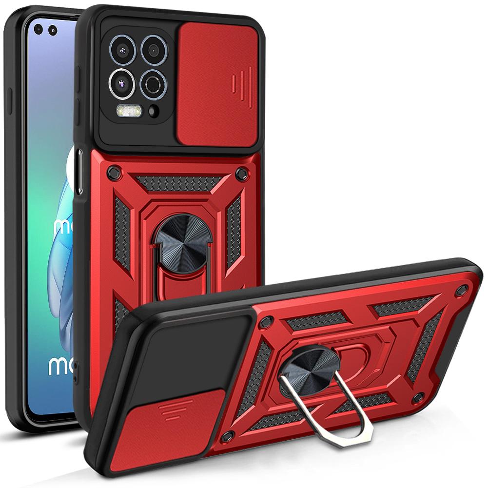 Ochranné pouzdro Armor Shockproof pro Motorola Moto G100 G200 na čočku fotoaparátu telefonu Ochranný magnetický držák do auta Ring Case Kryt