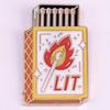 Funny Matchbox Enamel Pin Ignites Badge