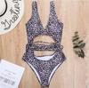 Evropsko-americké sexy bikiny s vysokým pasem s bandáží - Dámské jednodílné plavky ZY051