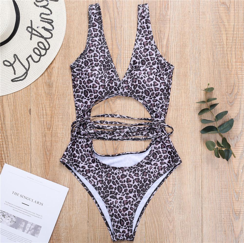 Evropsko-americké sexy bikiny s vysokým pasem s bandáží - Dámské jednodílné plavky ZY051