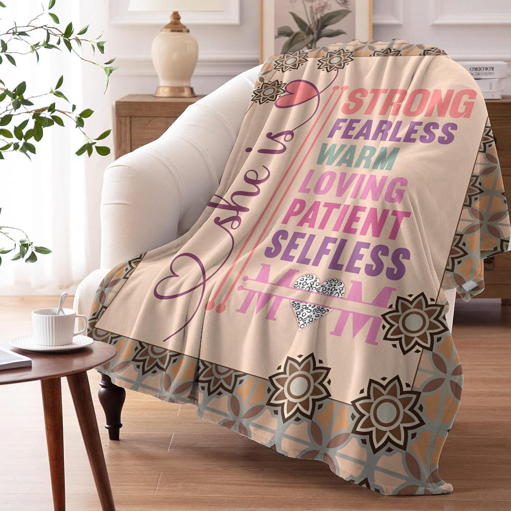 Mother s Day Throw Soft Flannel AC Blanket Lightweight Summer Nap Throw Cozy Blanket for Sofa Bed Travel Home 100cmx150cm