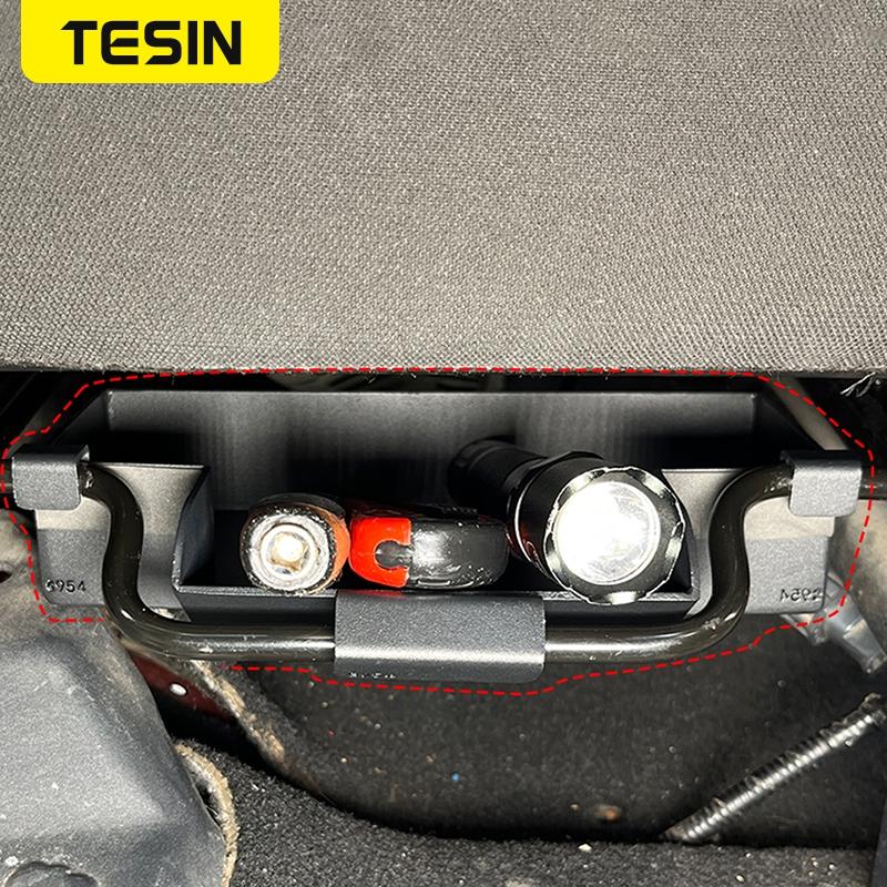 TESIN Car Front Seat Under Storage Box Organizer Tray fit for Jeep Wrangler JK 2007-2017 Stowing Tidying Interior Accessories