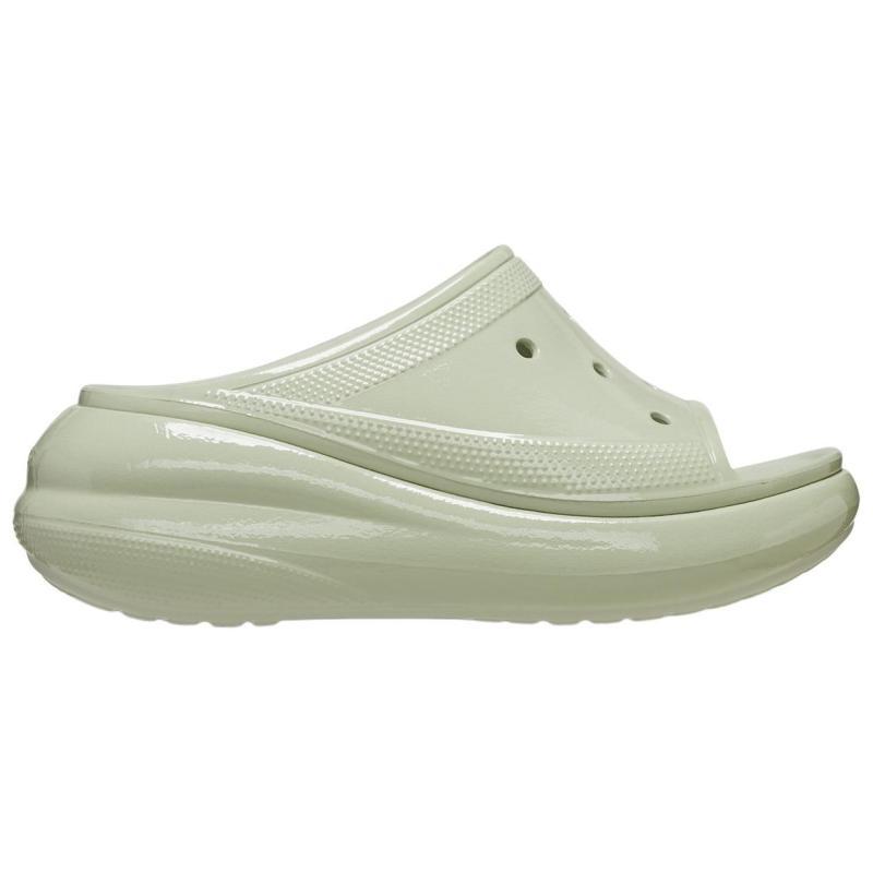 Crocs Crush High Shine Slides 5.2cm 'Light Green' Women's