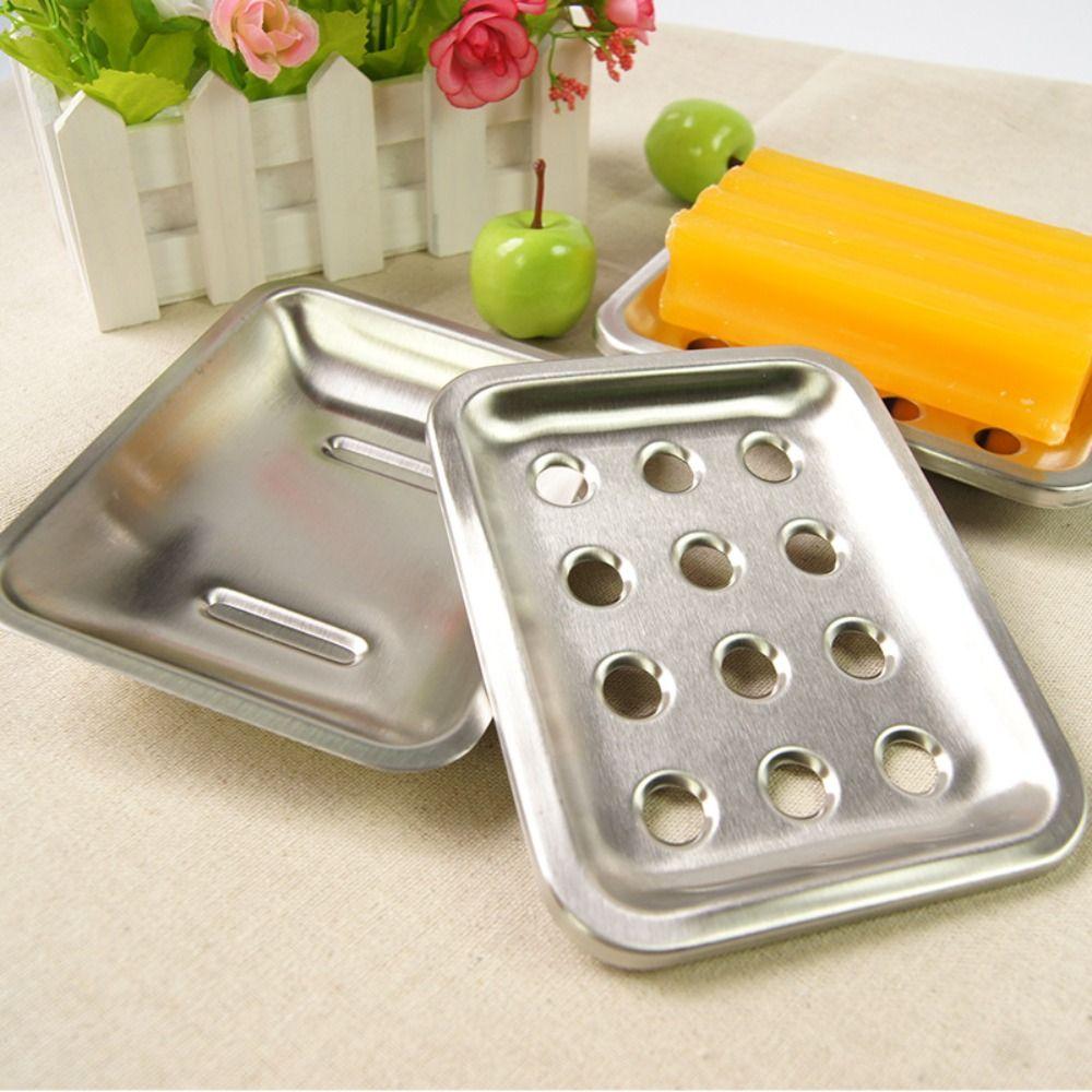Stainless Steel Stainless Steel Soap Box Various Styles Drainable Soap Rack Bathroom