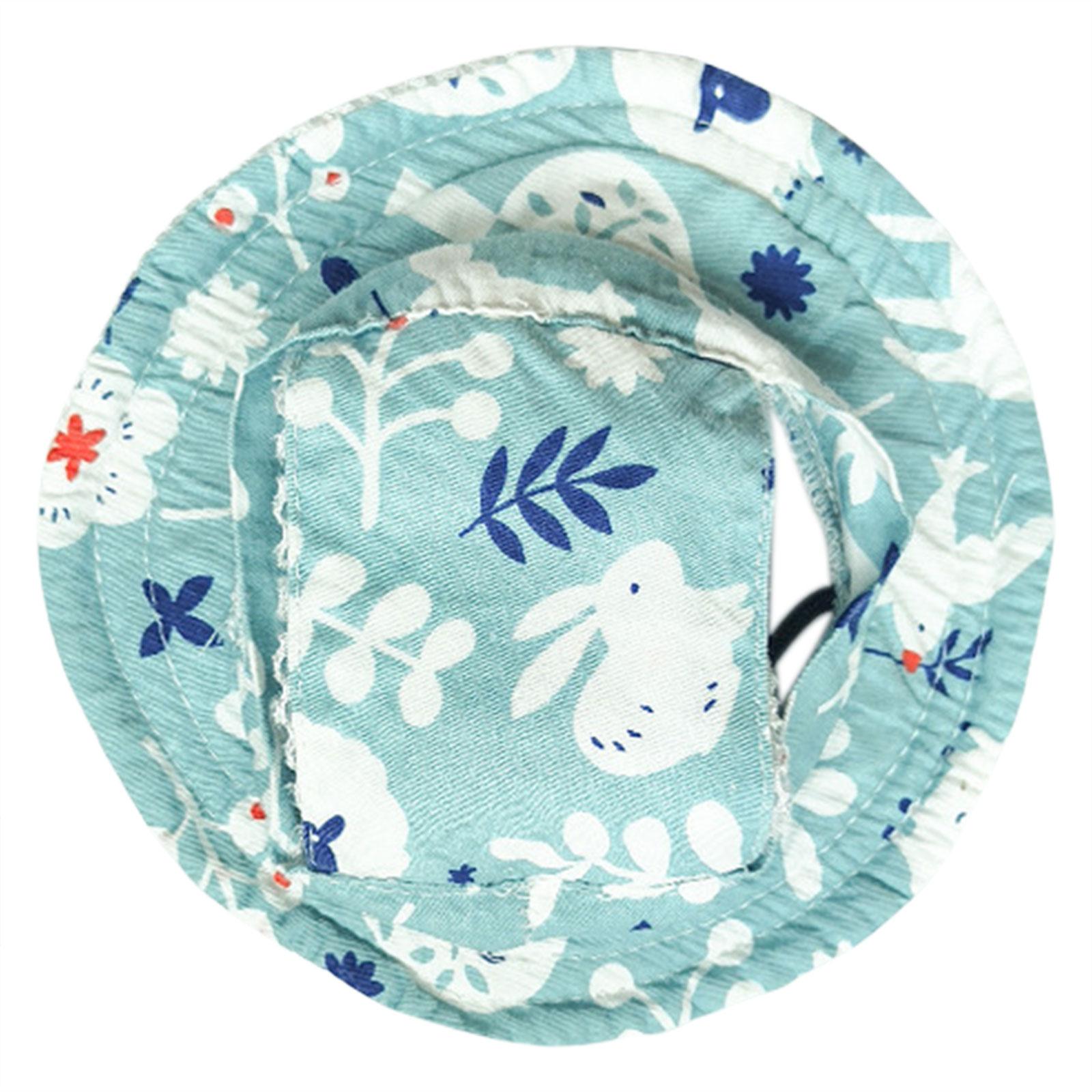 

Солнечная шляпка для щенка Шляпа-ведро с отверстиями для ушей Ремешок Уличная шляпа Головной убор Уличная шляпа рыбака Реквизит для фото M синий