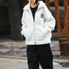 MLB Lamb Fleece Stand Collar Jacket Unisex Jacket Ivory 31JPF3061-50I