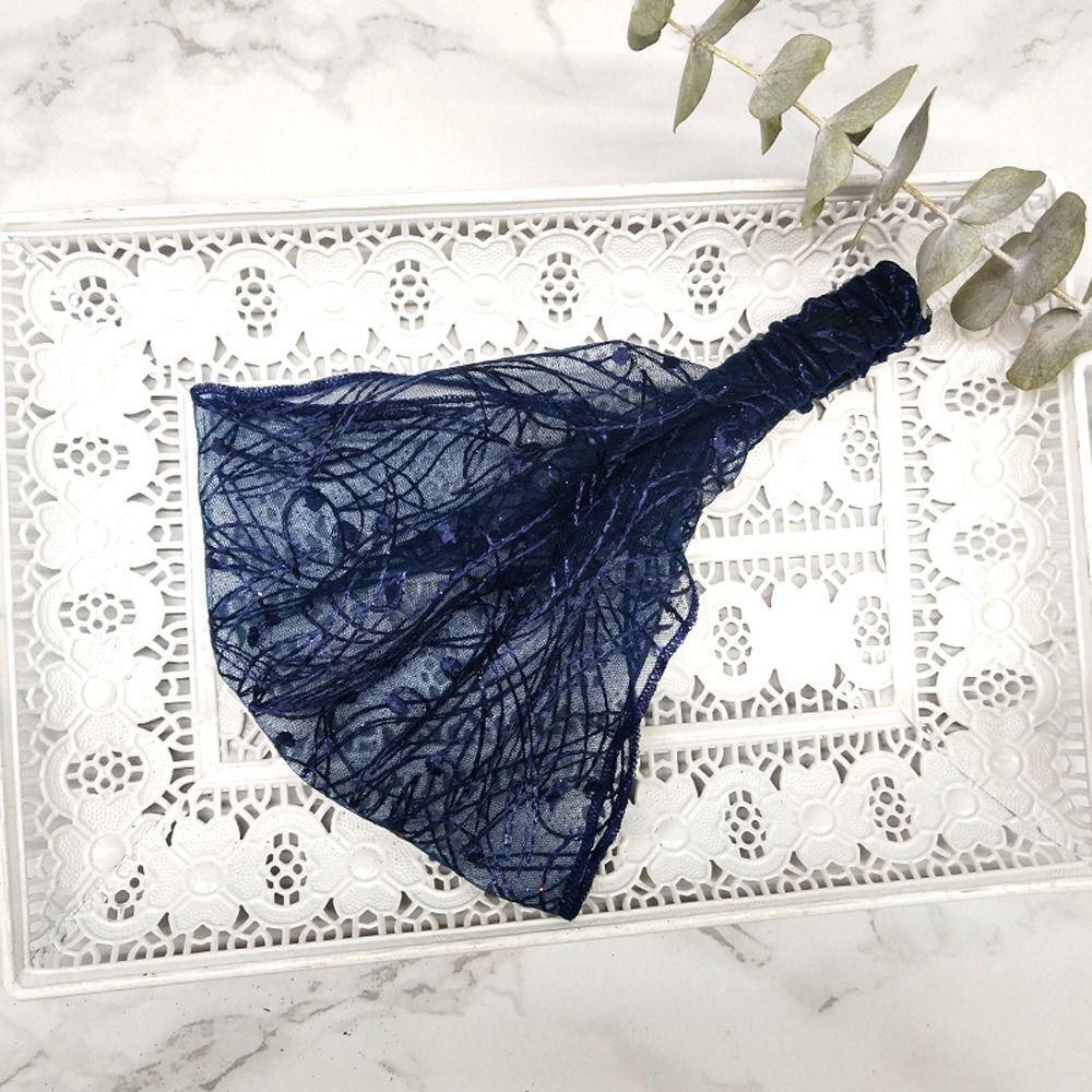 Wide edge headband Korean Headwear Women Headband Mesh Hairbands Fashion Lace Flower Hairbands