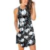 Vestidos de verano de ocio a la moda para mujer, vestidos holgados sin mangas