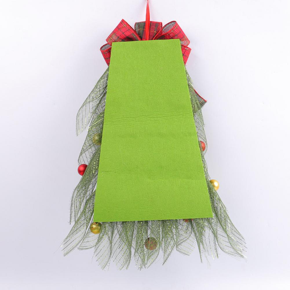 Christmas Wreath for Front Door Handmade Christmas Tree Wreaths with Bow Ball for Front Door Wall Decor Farmhouse for Holiday