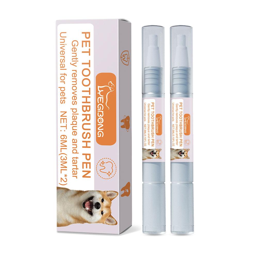 

Dog Teeth Cleaning Gel Tooth Repair Teeth Brushing Cleaner Dog Oral Care For Dogs Cats Odor Stain Remover Pet Breath Freshener 3mlx2