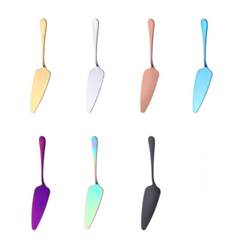 Colorful Stainless Steel Serrated Edge Cake Server Blade Cutter Pie Pizza Shovel Cake Spatula Baking