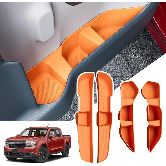 2PCS Center Console Organizer Compatible With -2025 Ford Maverick Storage Box Armrest Tray Replacement For 22-25 Maverick Accessories(ABS Center