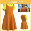 Squid Game Wooden Doll Cosplay Dress Comfortable And Breathable Red Green Light