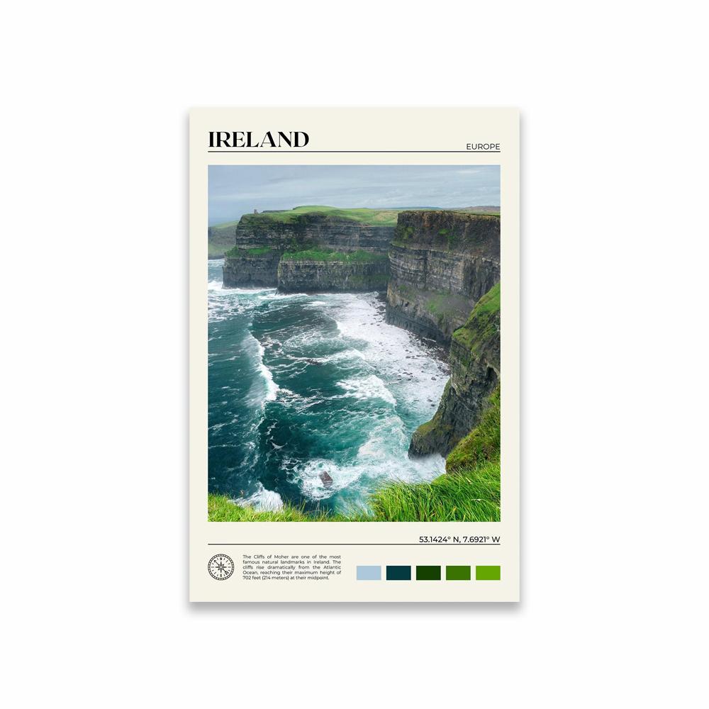 Ireland Print Colorado USA Nature Landscape Print Poster Washington DC Vintage City Wall Art Travel Landscape Canvas Painting