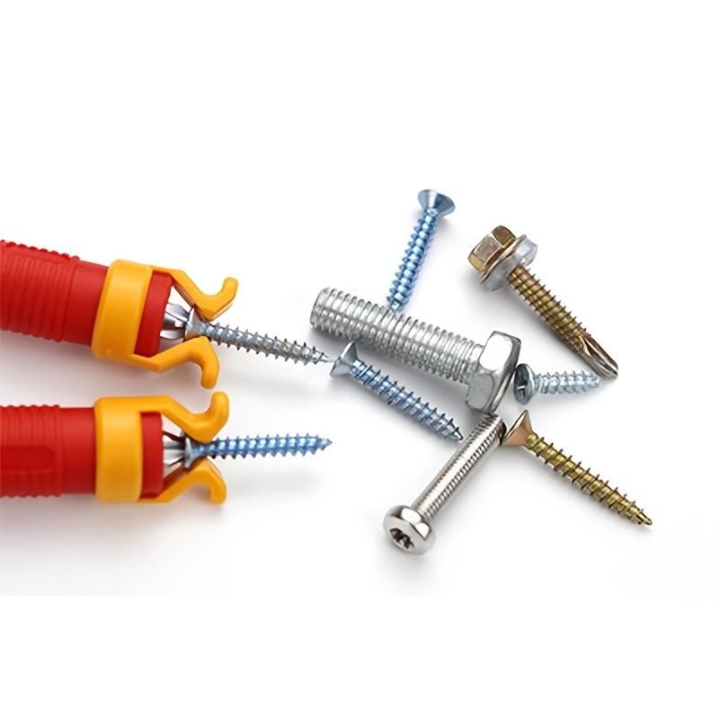 5pcs Screw Holder, Plastic Woodworking Tool for Secure Screw and Bit Grip, Manual Operation, No Electricity Required