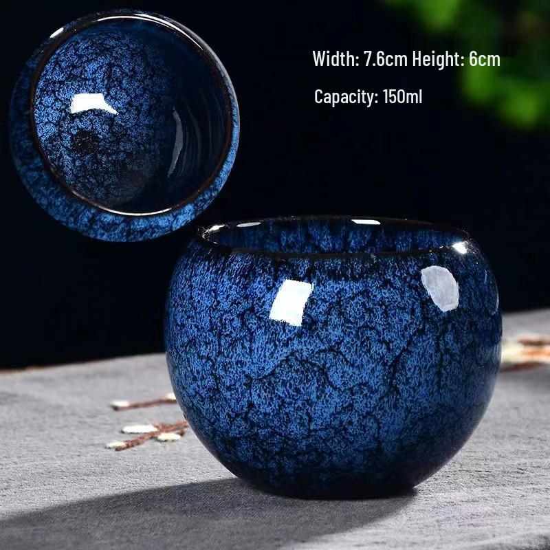 

Керамическая чайная чашка с глазурью, в форме яйца дракона, с защитой от ожогов - Большая вместимость, согревающая руки чашка 150ml