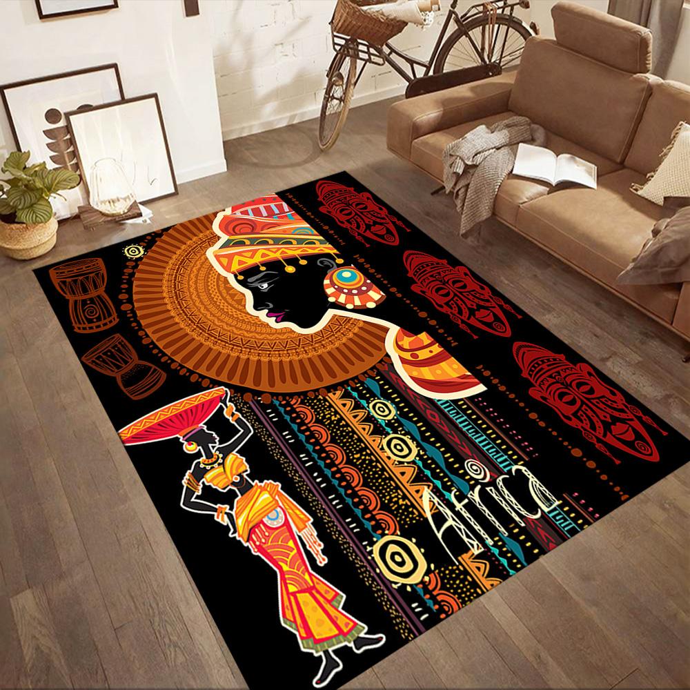 African Style Area Rug Suitable for Game Room Hallway Living Rooms Dining Room Anti-slip Rug Office home decor Spiritual Gift