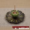 Japanese Glass Lotus Incense Holder: Dual-Use Aromatherapy & Backflow Burner