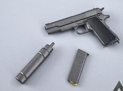 [TOYBARJAPAN] 16 Scale Action Figure Accessory  ZYTOYS ZY2042 M1911 Alloy Weapon Pistol Model