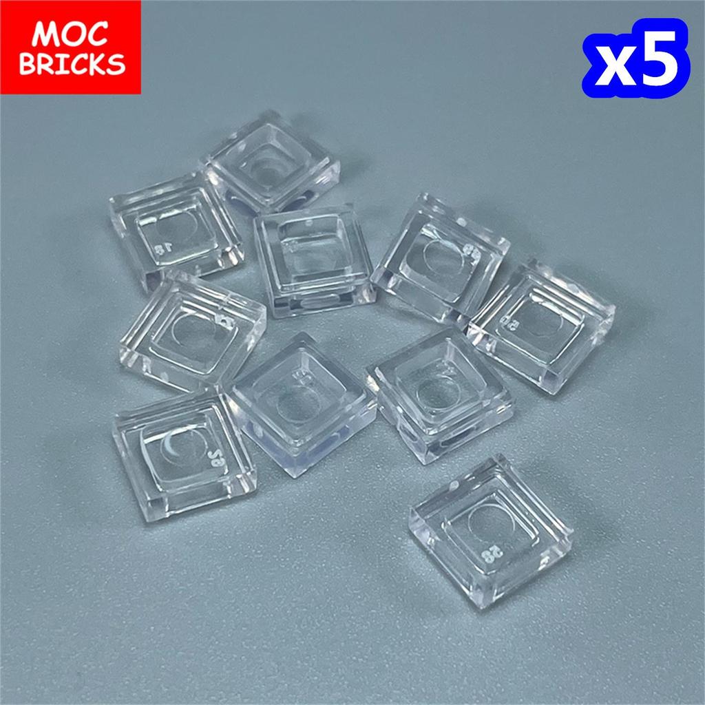 50pcs/lot MOC Bricks Transparent Clear Plate Block 1x1 1x2 1x4 1x6 02426 4070 Educational Building Blocks Kids Toys