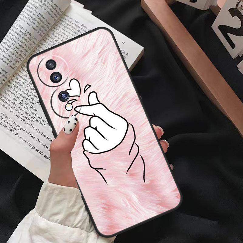 Kpop Hand Finger Heart For Honor Magic 8 Pro 6 5 7 Lite Case For Honor 200 400 50 70 90 X8b X9a X9b X9c X9d Win RT
