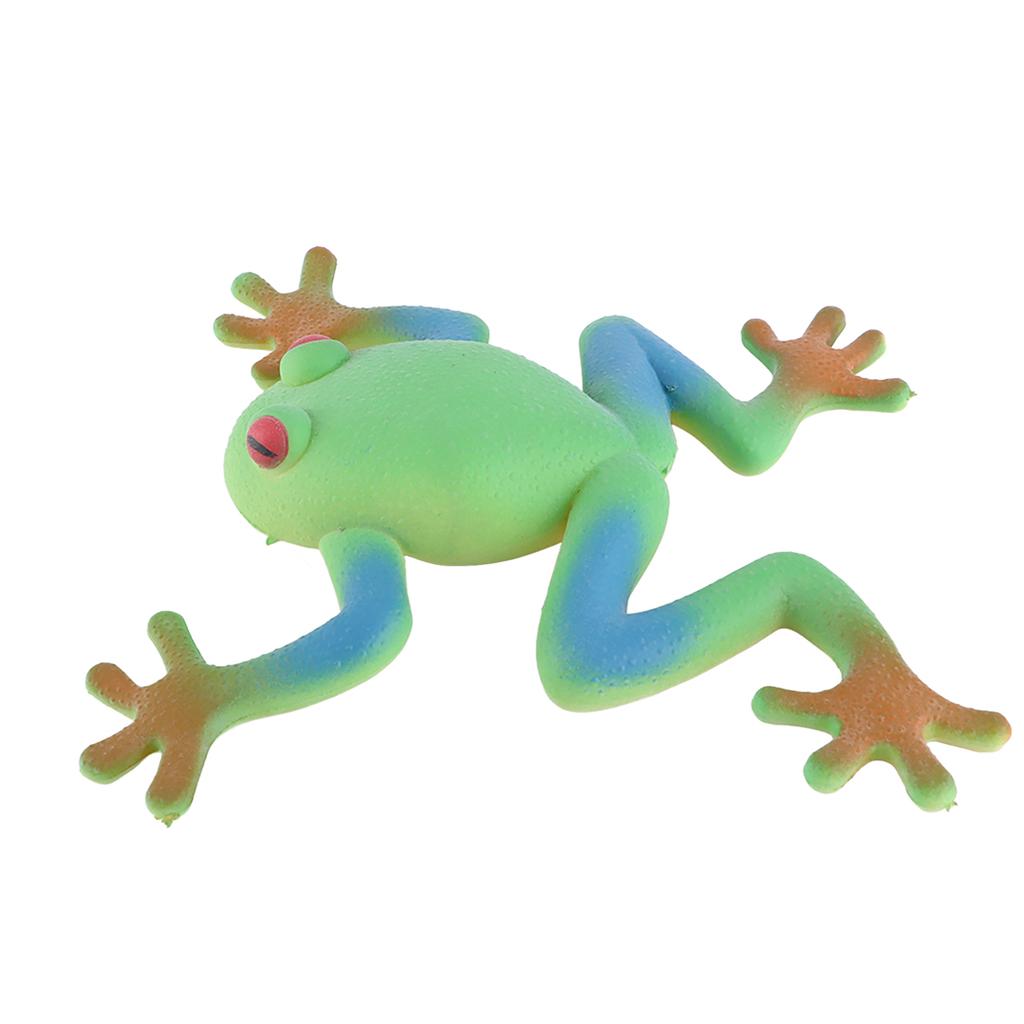 Rubber Simulation Frog Stretchy Toy Stress Relief Sensory Toy Spoof Stress Vent Toy for Children
