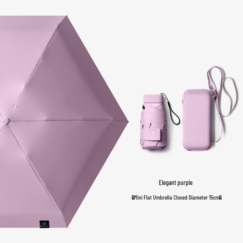 Women's Compact UV-Defender: Portable Mini Umbrella for Sun and Rain