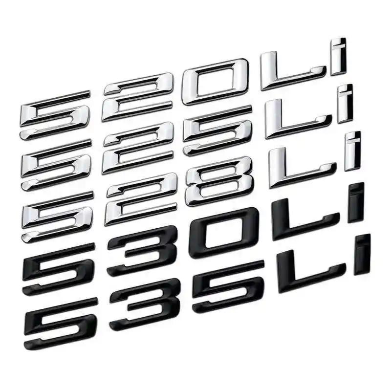 ABS Letter Number 520LI 525LI 528LI 530LI 535LI 540LI Emblem for BMW 5 Series E21 E30 E36 E46 E90 E91 E92 E93 Car Trunk Sticker DL8