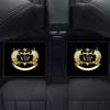 4pcs Car Floor Mat Set with Trendy Crown VIP Pattern Print, Size - Non-Slip Backing, Easy to Clean, Car Interior Accessory