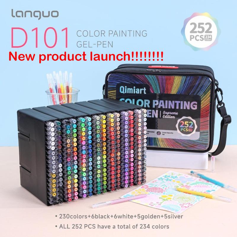 Languo 216 Colori Penna Manuale Multicolore 1,0 mm Colore Morandi Set di Penne Gel e Pennarelli Cancelleria Ufficio Forniture Scolastiche