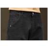 Plus Size Autumn Style Jeans Long Pants Men Elastic Loose Vintage High Waist Basic Casual Fashion Black Harem Men Trousers