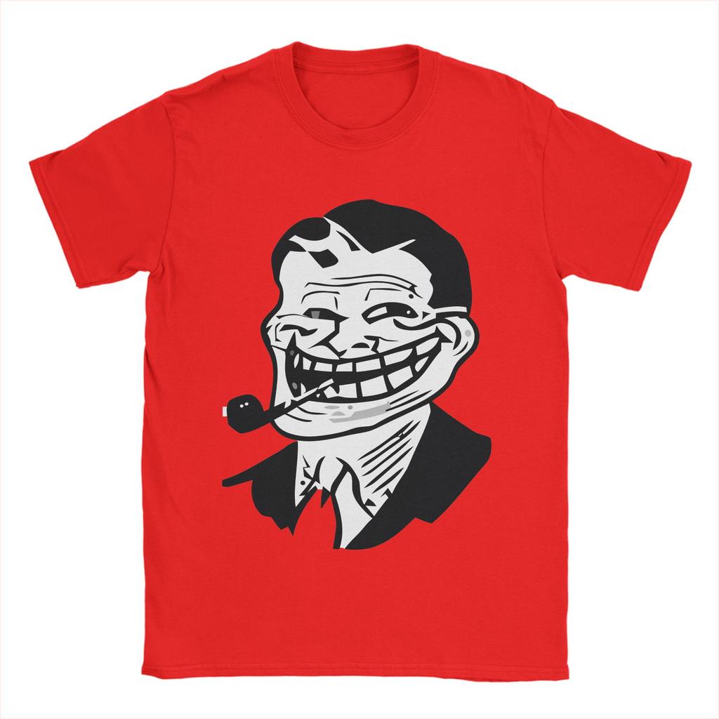 Unisex Trollface Meme Graphic T Shirt Pure Cotton Clothes Novelty Short Sleeve O Neck Tee Shirt Gift Idea TShirts