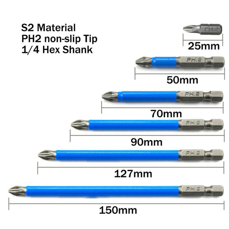 7pcs/set (25/50/65/70/90/127/150)screwdriver Bit Set Non-slip Drill Bit