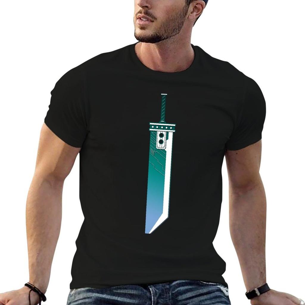 Buster Sword (colour) T-Shirt Vintage Print Crew Neck Tee