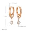 Unique Design Natural Zircon Drop Earrings For Women Fashion  Rose Gold Color Daily Fine Jewelry Romantic Crystal Gift