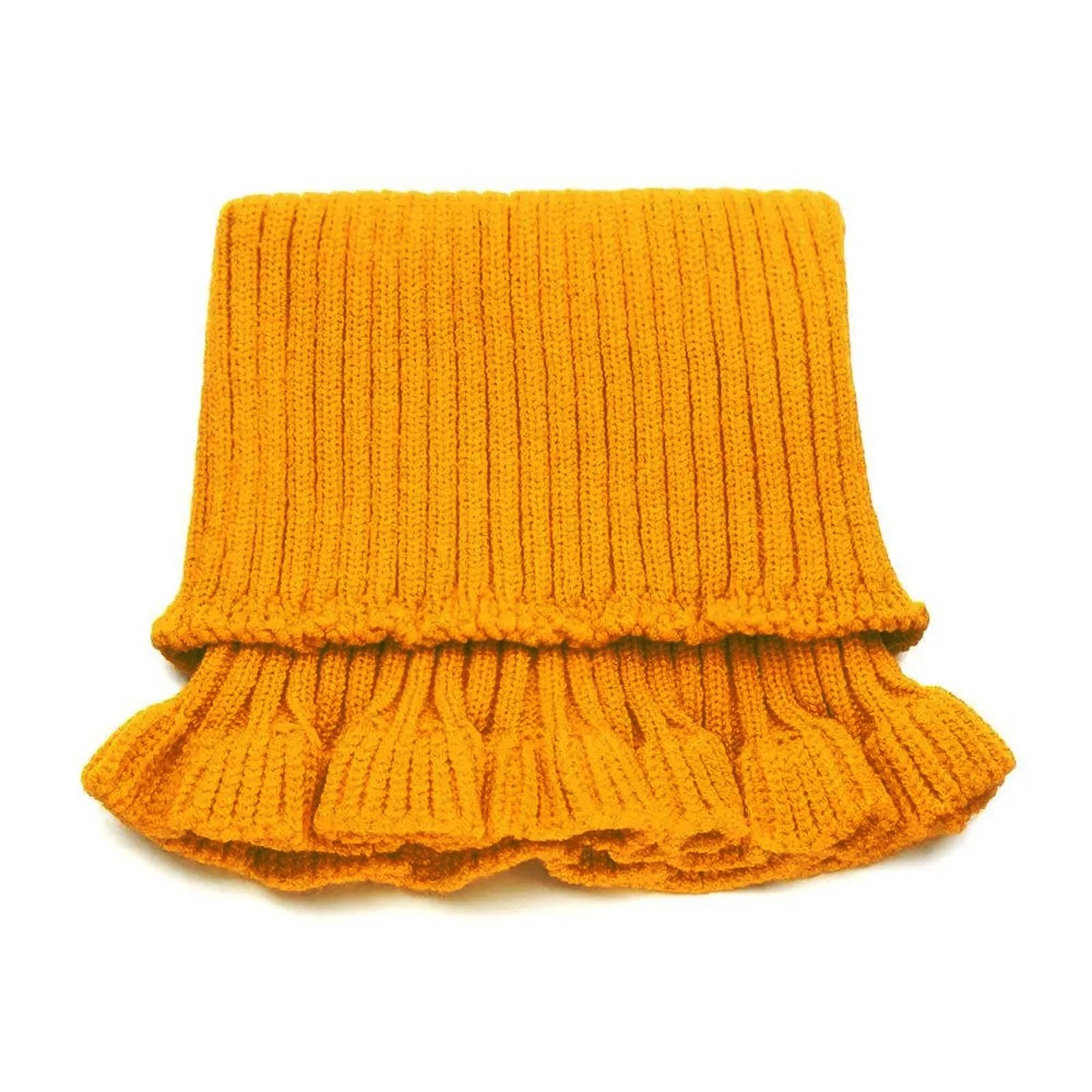 

Женский и зимний теплый воротник для защиты шейного отдела позвоночника, декоративный фальшивый воротник, вязаный жёлтый