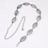 Bohemian Turquoise Waist Chain With Metal Accents For Summer Festival Fashion