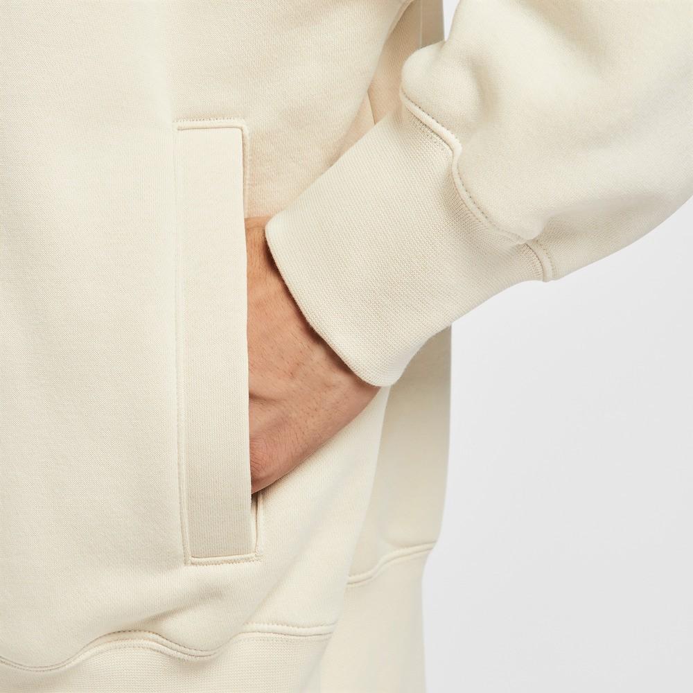 Nike Men's Pullover Stand Collar Letter Long Sleeve Sweatshirt In Off-White