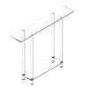 Acrylic Console Table, 2 Tiers Narrow Side Desk with Bottom Open Storage, Modern Rectangle Acrylic End Table, Transparent Entry Desk for Foyer,