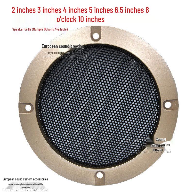 Metal Speaker Grille Protective Covers for 2 to 10-Inch Speakers - Decorative Ring Accessories for DIY