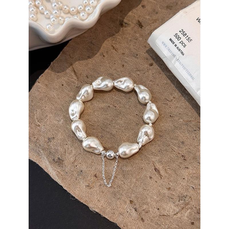 

Crystal Baroque Pearl Bracelet Women s ins Niche Light Luxury Design High Sense Beaded Temperament Versatile Jewelry Tide